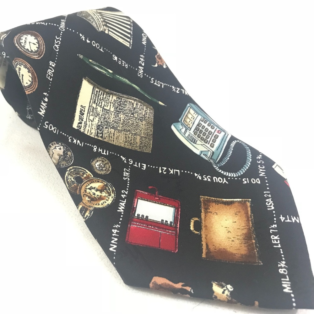 Nicole Miler Black Premium Vintage Necktie